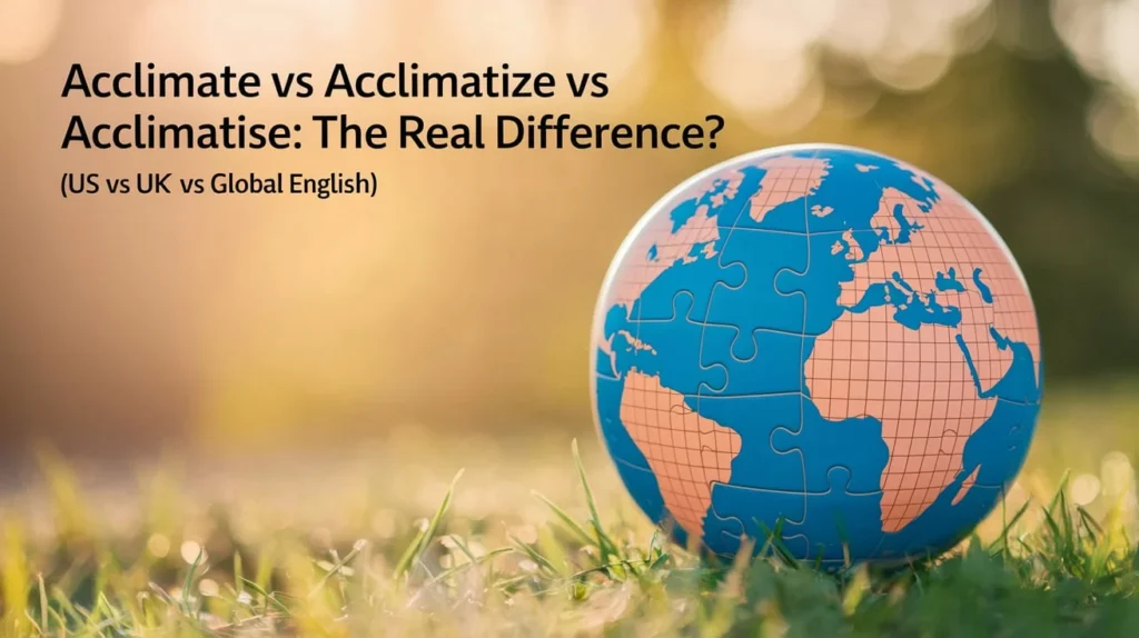 Acclimate vs Acclimatize vs Acclimatise