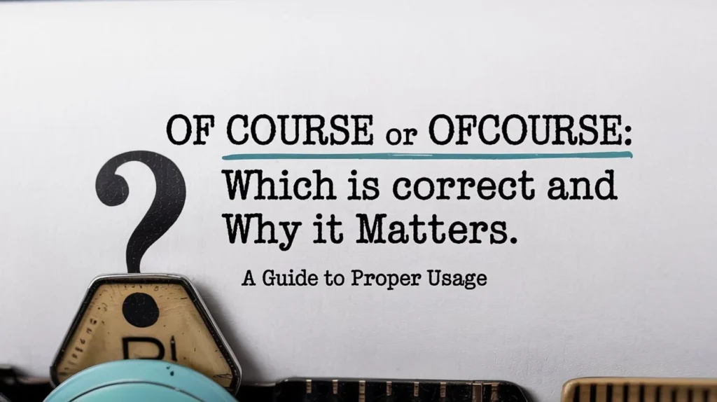 Of Course or Ofcourse
