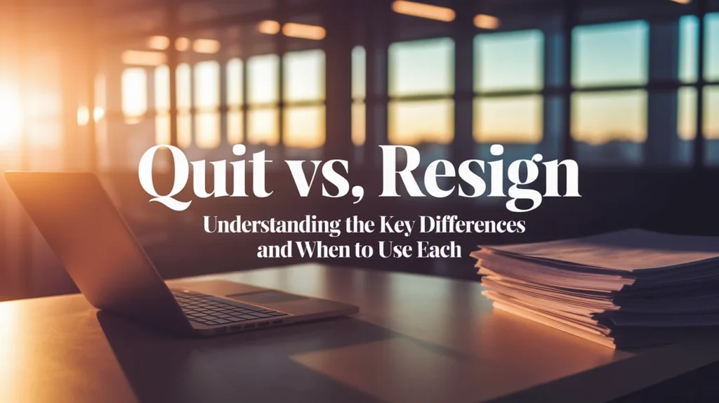 Quit vs. Resign