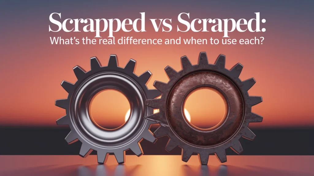 Scrapped vs Scraped