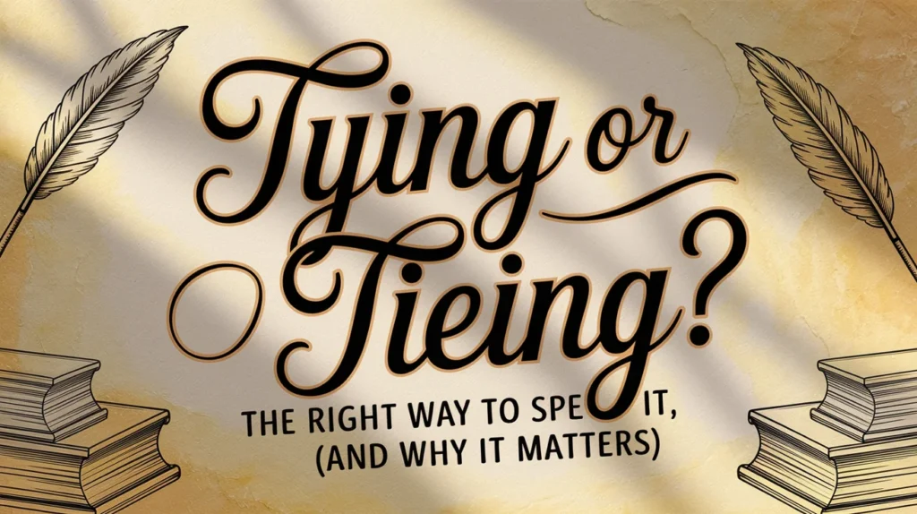 Tying or Tieing
