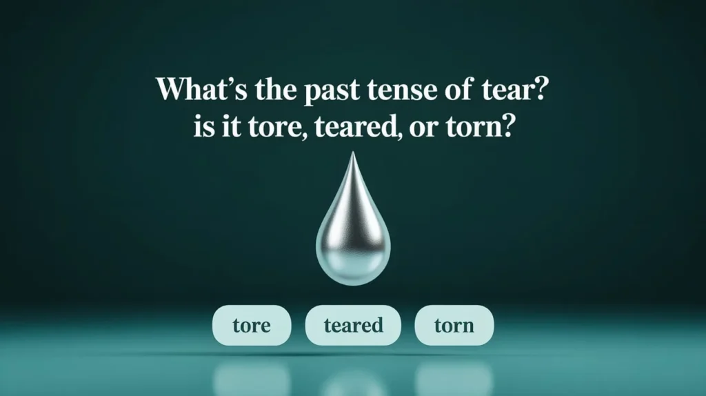What’s the Past Tense of Tear? Is it Tore, Teared, or Torn?