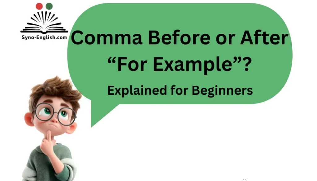 Comma Before or After “For Example”?